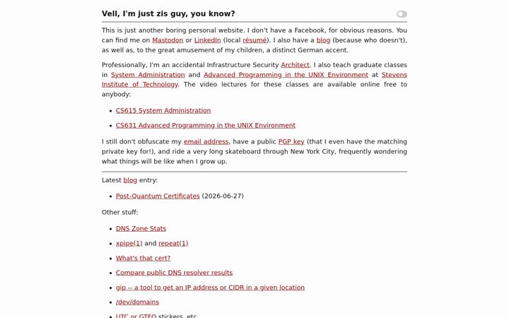 Screenshot of netmeister.org