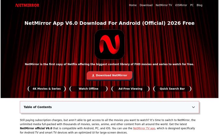 Screenshot of netmirror.com.in