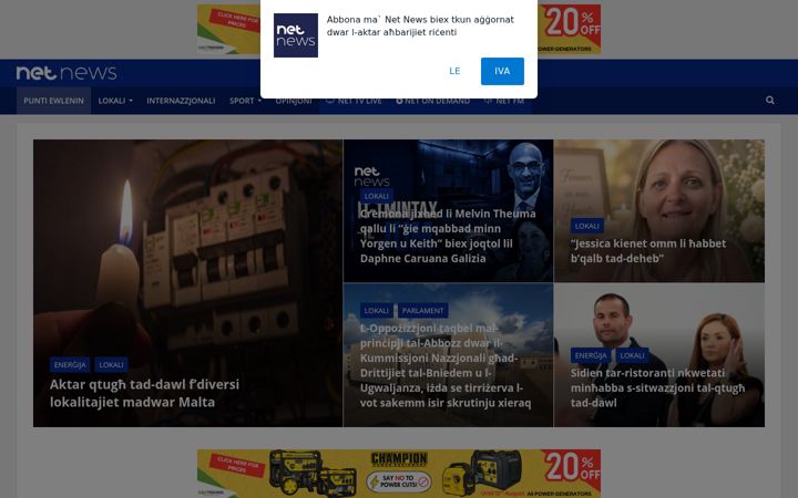 Screenshot of netnews.com.mt