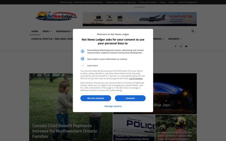 Screenshot of netnewsledger.com