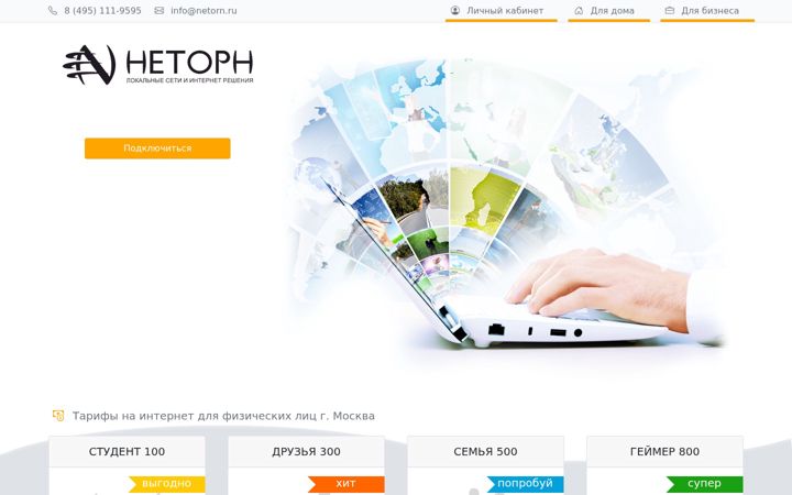 Captura de pantalla de netorn.ru