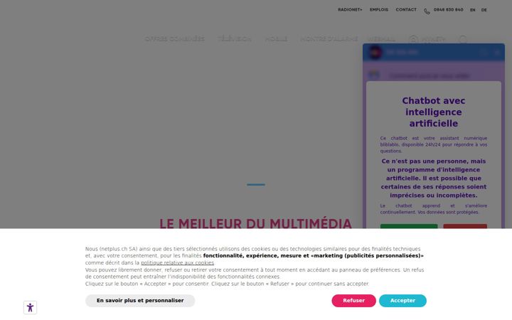 Captura de pantalla de netplus.ch