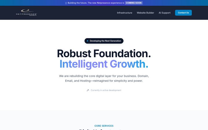 Screenshot of netpresence.com.au