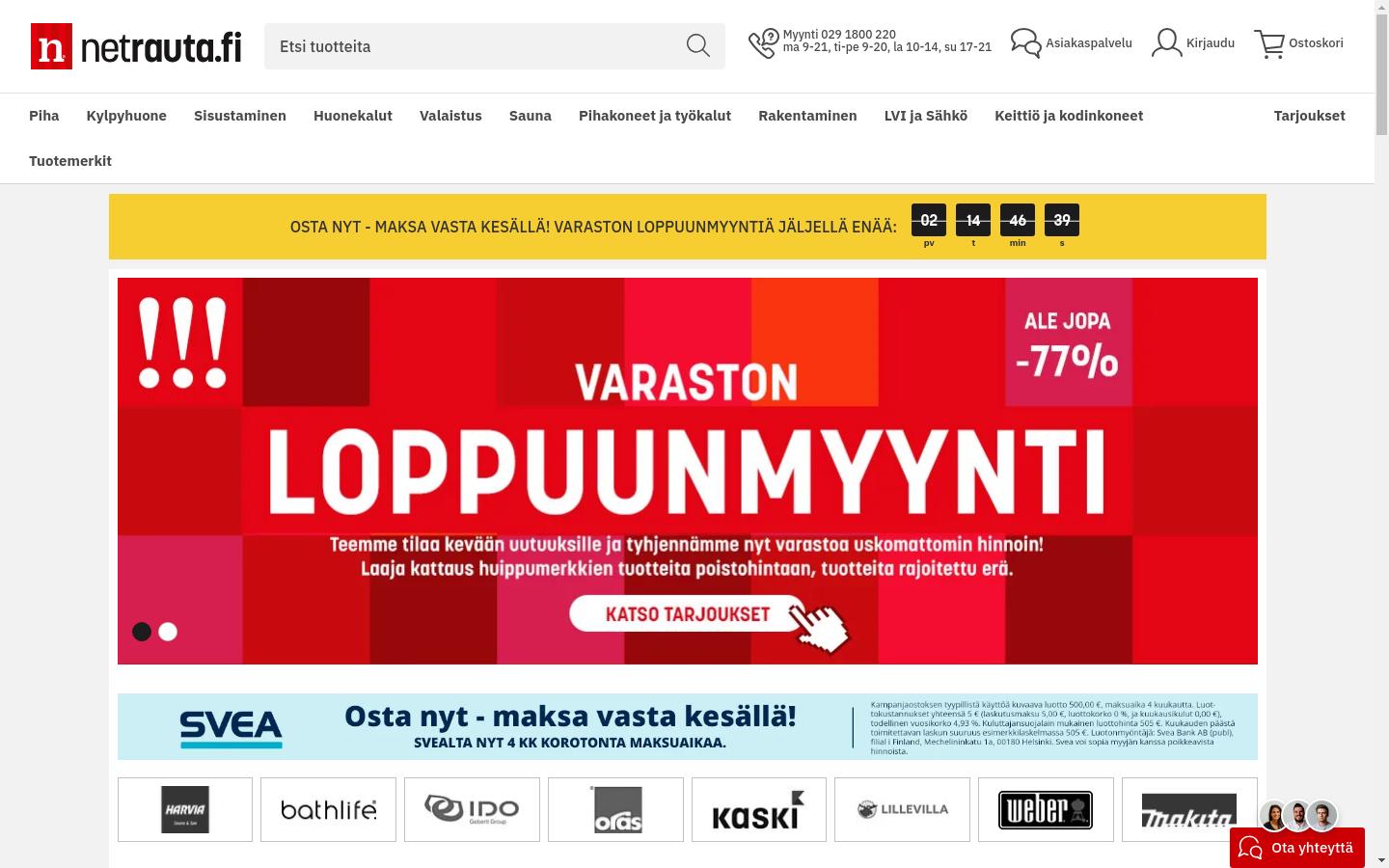 Screenshot of netrauta.fi