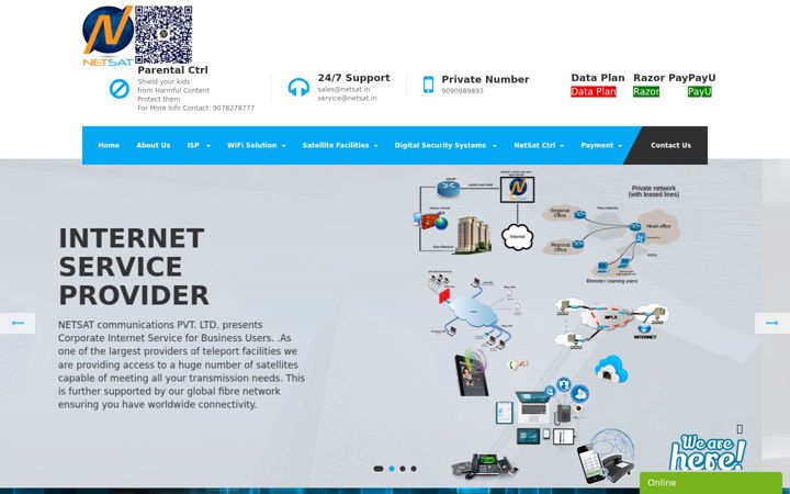 Screenshot of netsat.in