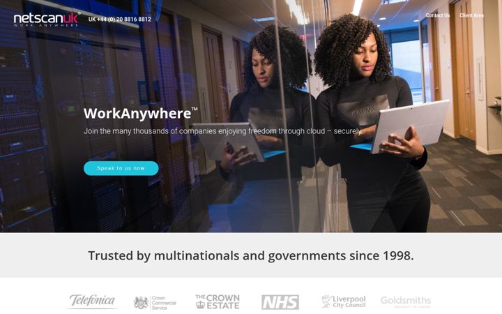 Screenshot of netscanuk.com