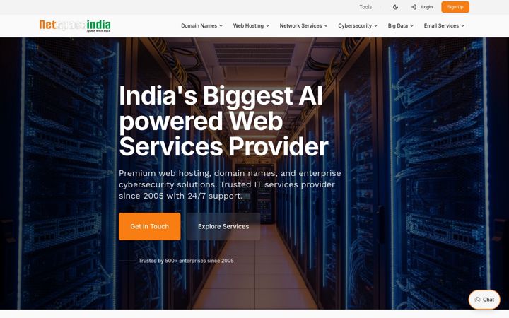 Snímek obrazovky netspaceindia.com