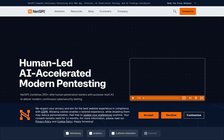 Screenshot of netspi.com