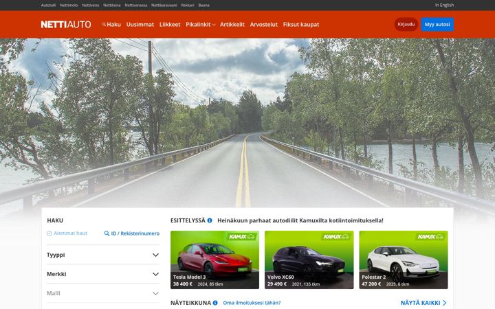 Screenshot του nettiauto.com