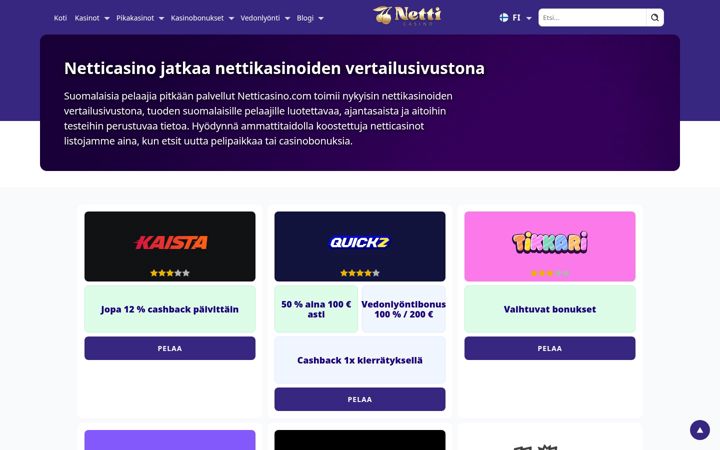 Screenshot of netticasino.com