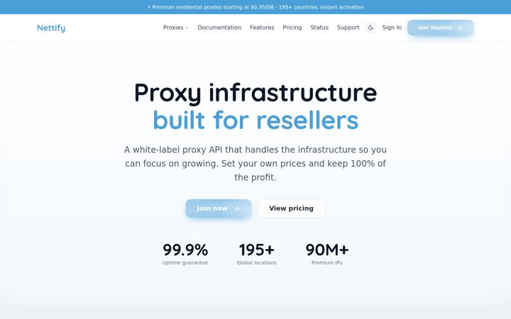Screenshot of nettify.xyz