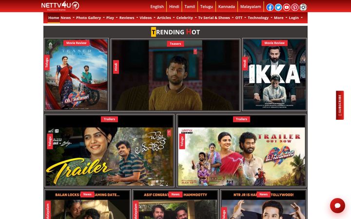 Screenshot of nettv4u.com