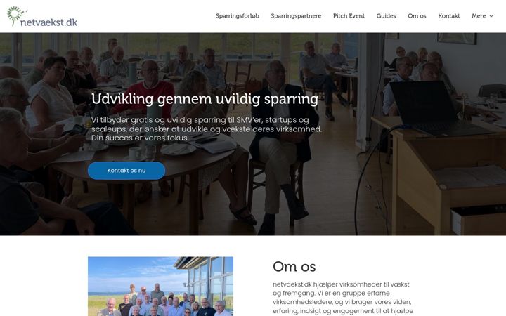 Screenshot of netvaekst.dk
