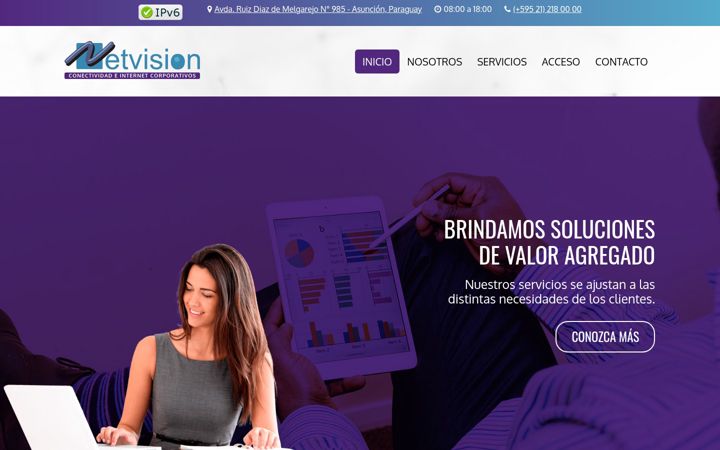Screenshot of netvision.com.py