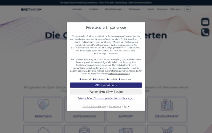 Screenshot of netways.de