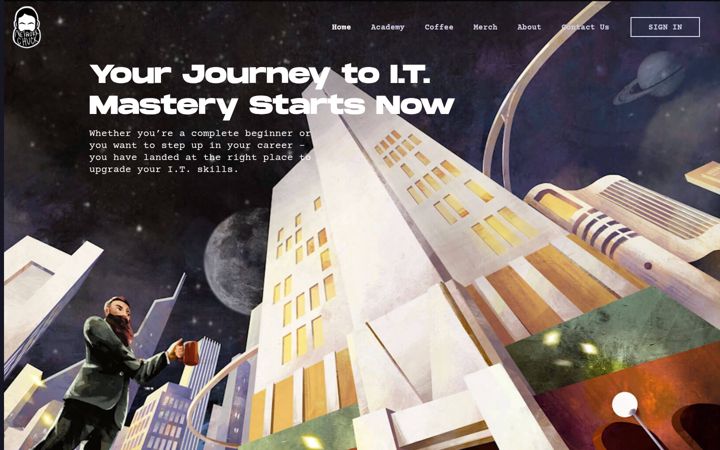 Screenshot von networkchuck.com