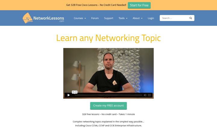 Screenshot of networklessons.com