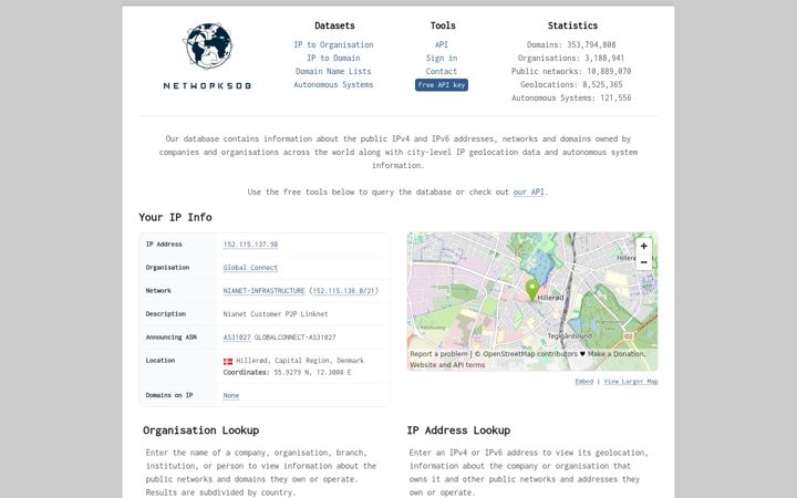 Screenshot of networksdb.io