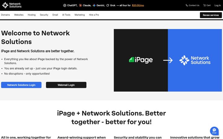 Screenshot of networkshosting.com