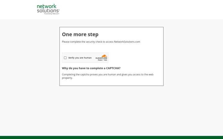 Screenshot του networksolutions.com