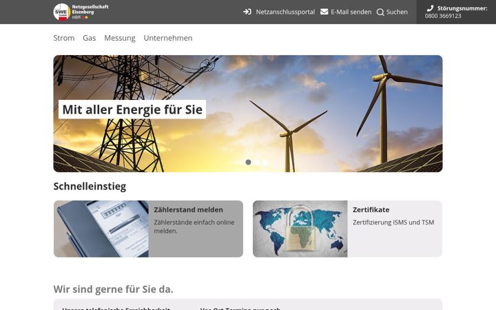 Ekrano kopija netz-eisenberg.de