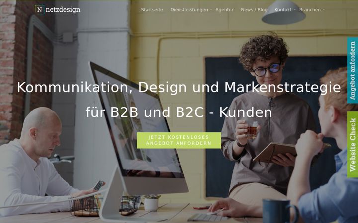 Screenshot of netzdesign-augsburg.de
