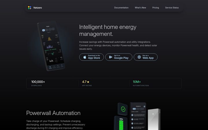 Screenshot of netzero.energy