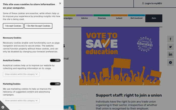 Screenshot of neu.org.uk