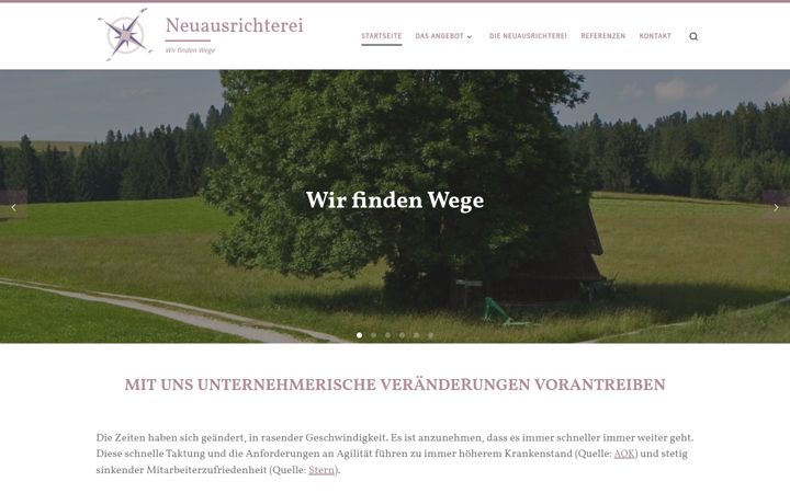 Ekrano kopija neuausrichterei.de