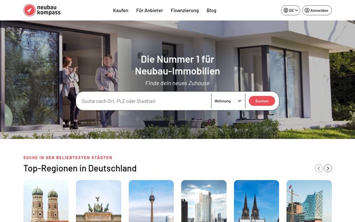 Screenshot of neubaukompass.de