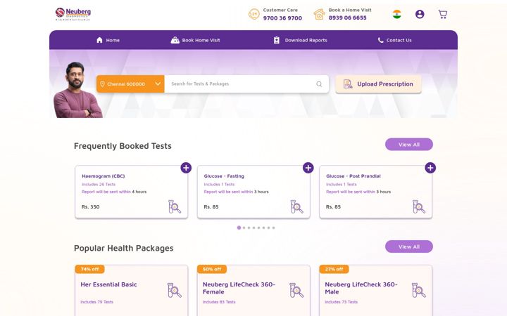 Screenshot of neubergdiagnostics.com