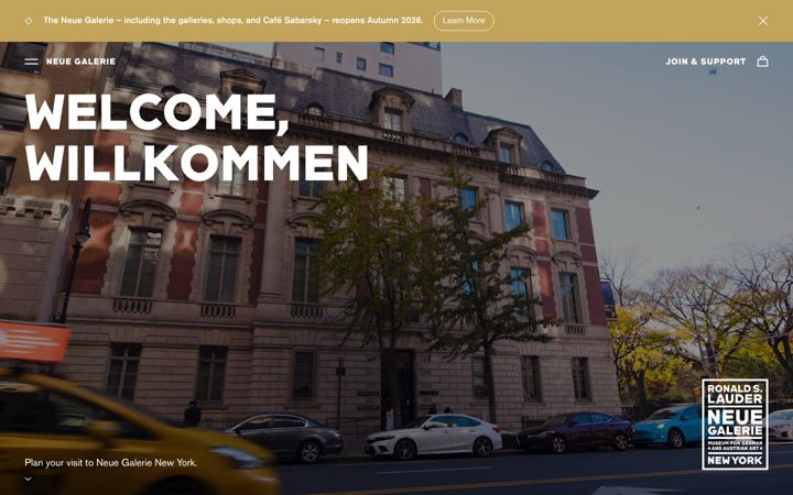 Screenshot of neuegalerie.org
