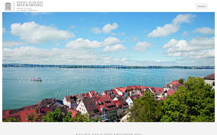 Screenshot of neuesschlossmeersburg.de
