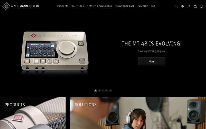 Screenshot of neumann.com