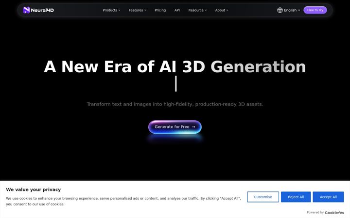 Screenshot of neural4d.com