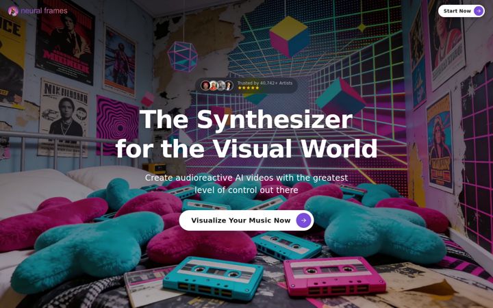 Screenshot of neuralframes.com