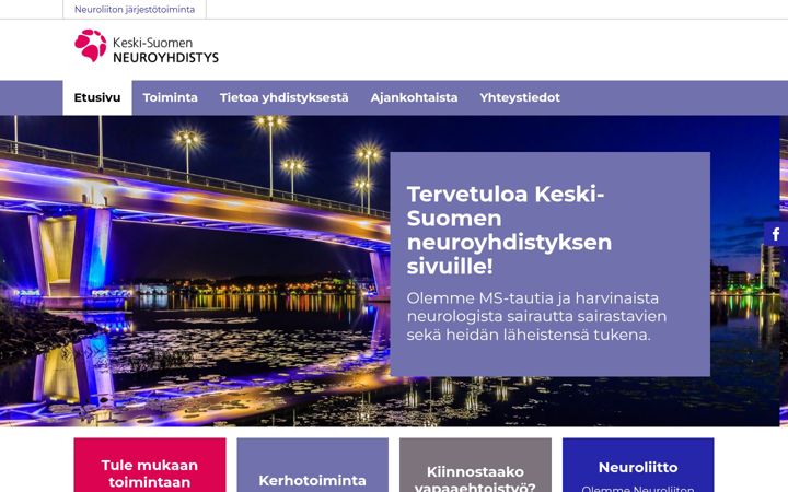 Skärmbild av neuroks.fi