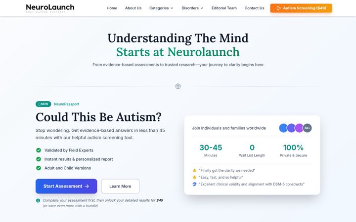 Screenshot of neurolaunch.com