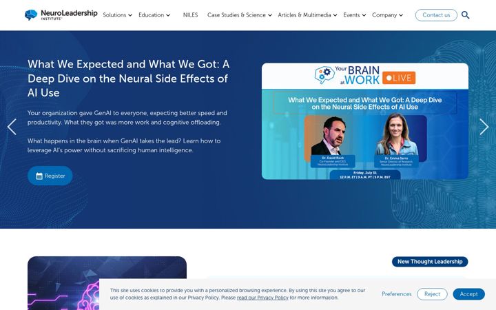 Screenshot of neuroleadership.com
