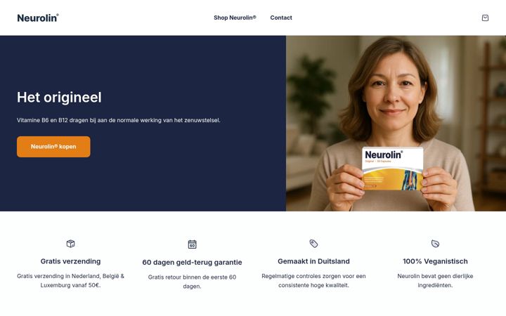 Screenshot of neurolin.nl