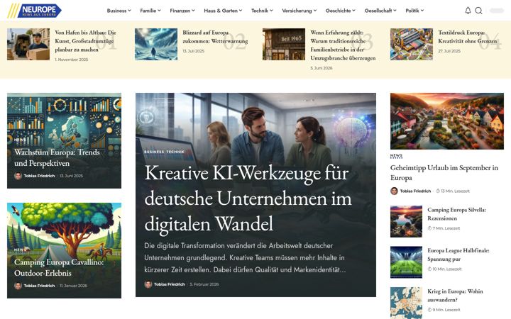 Screenshot van neurope.eu