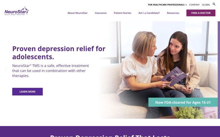 Screenshot of neurostar.com