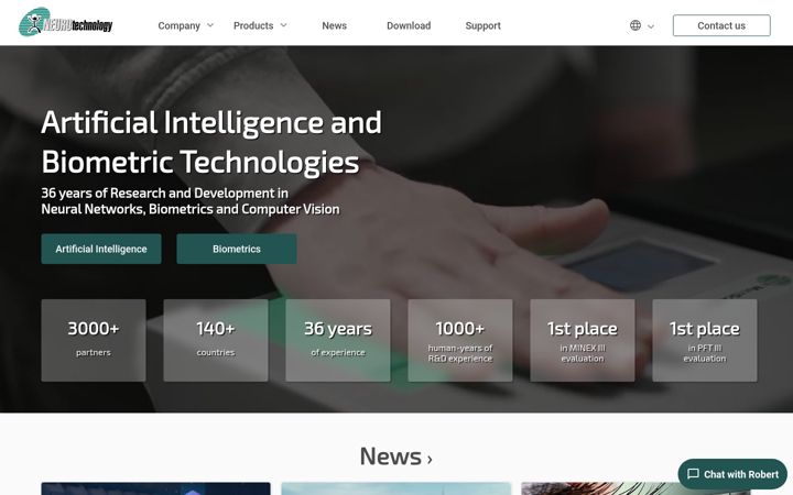 Screenshot of neurotechnology.com