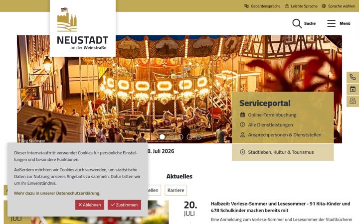 Screenshot of neustadt.eu