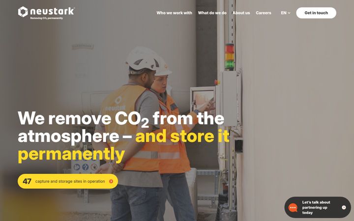 Screenshot of neustark.com