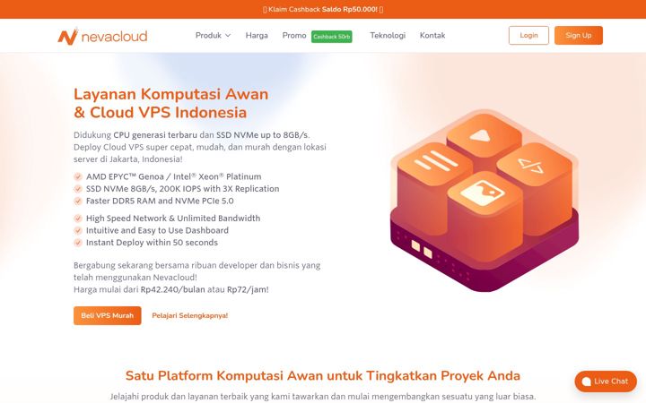 Screenshot of nevacloud.com