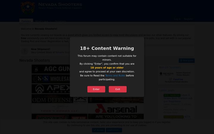 Screenshot of nevadashooters.com
