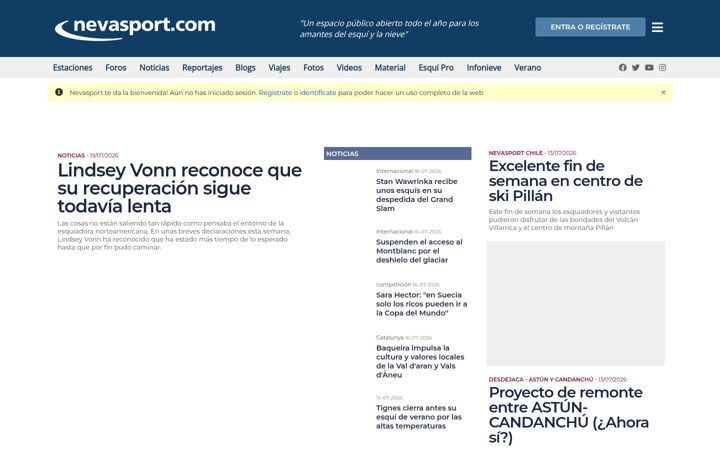Screenshot of nevasport.com