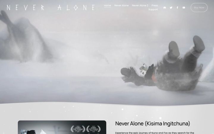 Screenshot of neveralonegame.com
