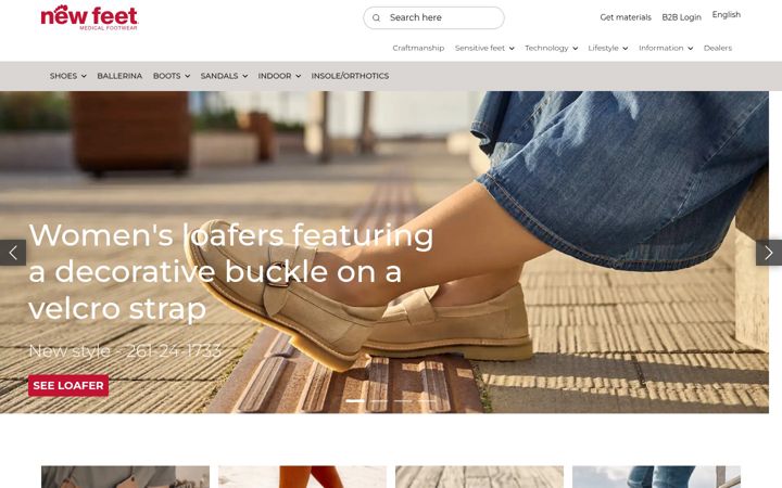 Screenshot of new-feet.com
